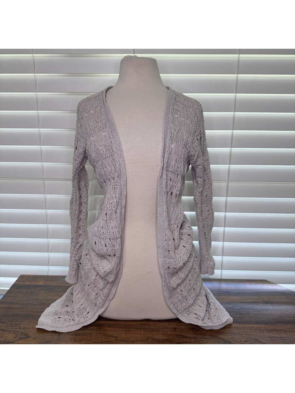 Aeropostale Women's Beige Open Knit Cardigan XS